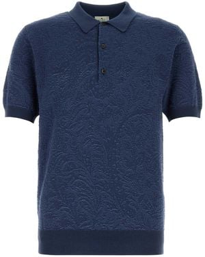 Etro Cotton Polo Shirt - Blue