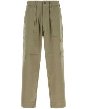 Nanamica Silk Nep Cotton Twill Deck Trousers - Green