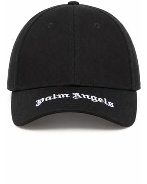 Palm Angels Schirmmütze mit gebogenem Logo von - Schwarz
