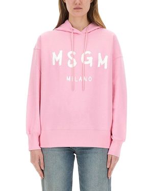 MSGM Relaxed Fit Sweatshirt - Pink