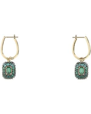 Swarovski Pleated Drop Earrings - Multicolor
