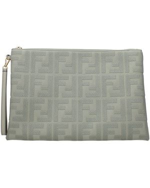 Fendi Pochette Donna Tessuto Verde/Tè Verde - Gray