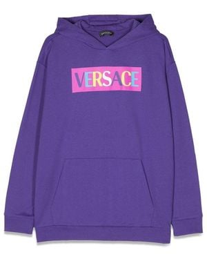 Versace Logo Hoodie - Purple