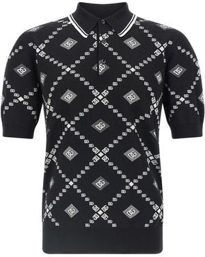 Dolce & Gabbana Knitted Polo Shirt - Black