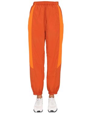 Y-3 Relaxed-Fit Jogging Trousers With Two-Tone Design - Orange