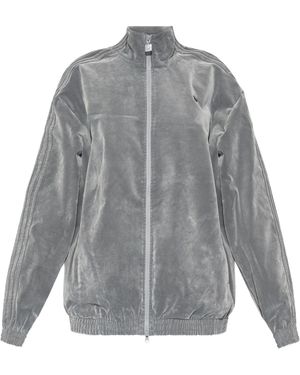 adidas Jacke Mit Logo-Stickerei - Grau