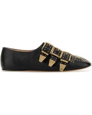 Chloé Leather Susan Ballerinas - Black