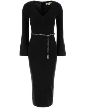 MICHAEL Michael Kors Wool Blend Dress - Black