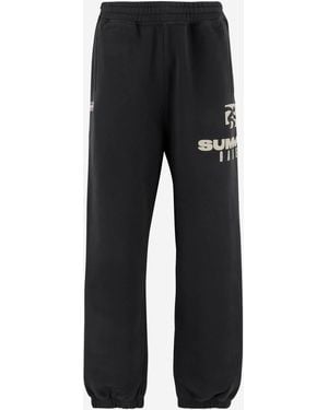 SUMMER GAMES Zomerspelen Katoenen jogger Broek Met Logo - Zwart