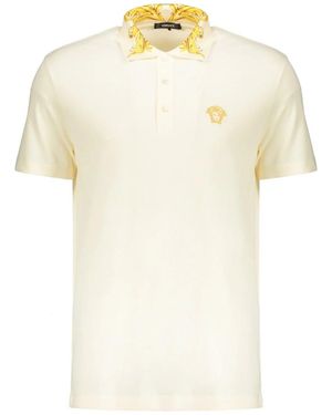 Versace Polo Met Contrasterende Kraag - Geel