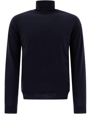 John Smedley "cherwell" Turtleneck Trui - Blauw