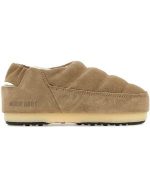 Moon Boot Suede Evolution Slippers - Brown