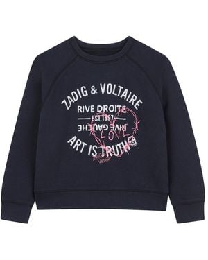Zadig & Voltaire Zadig & Voltaire Jersey Met Logo - Blauw