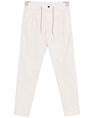 Eleventy Plissierte Tapered-Hose - Weiß