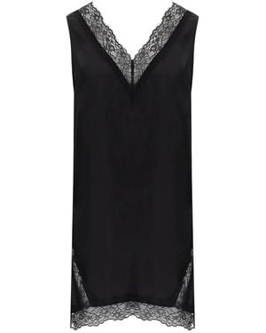 Marella Silk Costone Top - Black