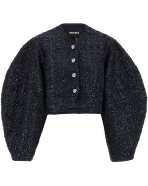 ROTATE BIRGER CHRISTENSEN Rotar Birger Christensen 'Bouclé Short' Blazer - Azul