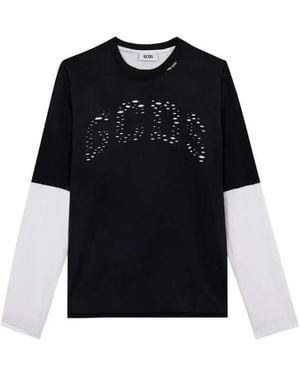 Gcds Übergroßes Logo-T-Shirt - Schwarz