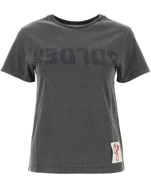 Golden Goose Deluxe Brand Anthracite Cotton Doris T Shirt - Black