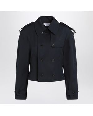 ジャケット ALEXANDER MCQUEEN SHORT DOUBLE-BREASTED NAVY BLUE JACKET Alexander McQueen Short double-breasted navy blue jacket