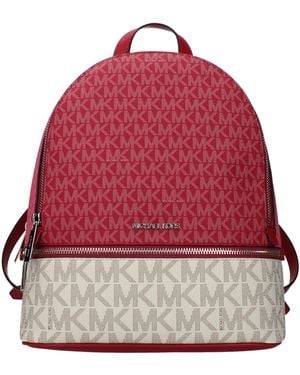 Michael Kors Rhea Fabric Backpacks And Crossbody Bags/Dark Raspberry - Red