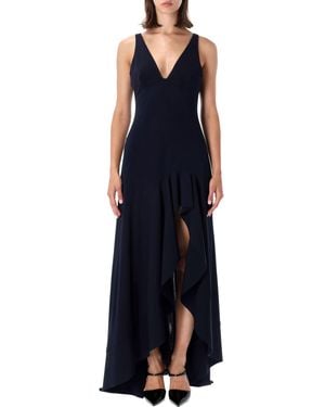Stella McCartney Frill Long Dress - Blue