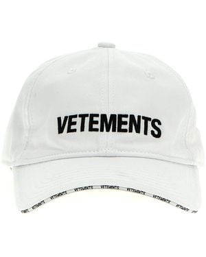 Vetements Logotipo Cap - Blanco