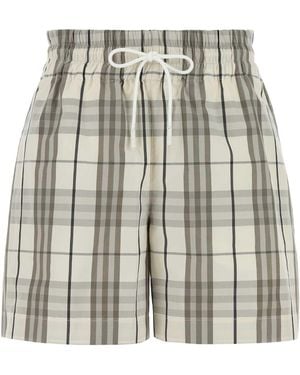 Burberry Embroidered Poplin Shorts - Multicolor