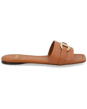 Ferragamo Slip-On Sandals - Brown