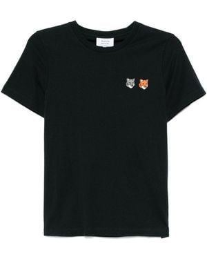 Maison Kitsuné Klassisches T-Shirt - Schwarz
