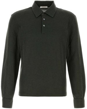 The Row Dark Knit Reyes Polo Shirt - Black