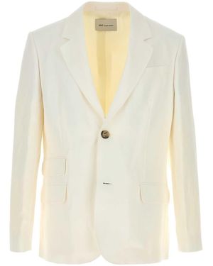 Ami Paris Notched Lapel Jacket - White