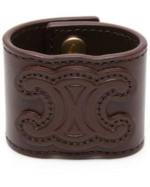 Celine Leather Hair Cuff - Brown