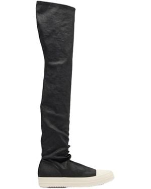 Rick Owens Drkshdw Denim Boots - Black
