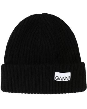 Ganni Wool Beanie - Black