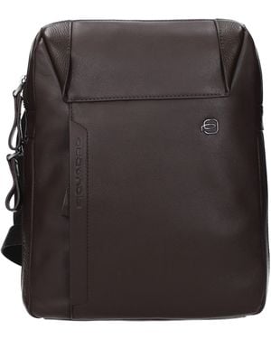 Piquadro Crossbody Bags Leather/Moro Head - Black
