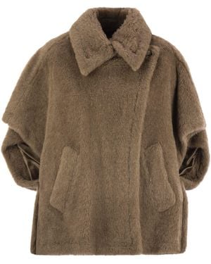 Max Mara Tebe4 Teddy Fabric Cape - Bruin