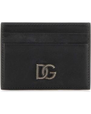 Dolce & Gabbana Leather Card Holder - Black