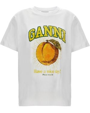 Ganni 'Pfirsich' T -Shirt - Grau
