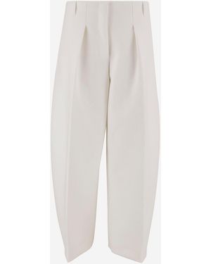 Jacquemus Ovale Broek Van Stretchstof - Wit