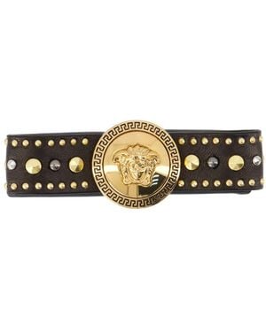 Versace Haarklammern Leder schwarz