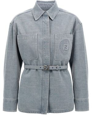 Fendi 'ga Naar' Jas - Blauw