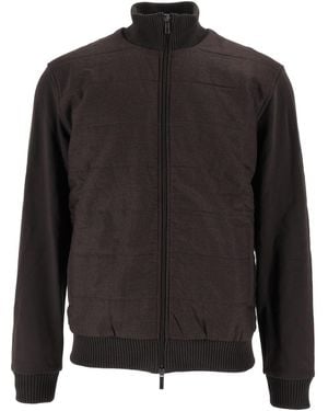 Fay Lambskin Embroidered Ribbed Leather Jacket - Black