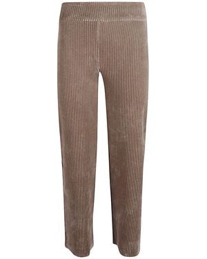 Avenue Montaigne Corduroy Cropped Trousers - Brown