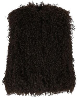 Michael Kors Faux Fur Vest - Black