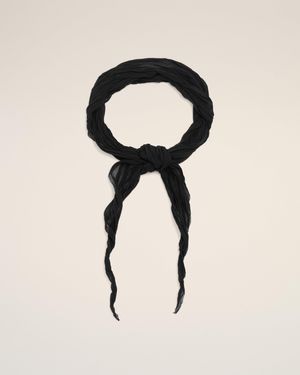 Ami Paris Schwarze Geknitterte Gavroche Aus Polyester