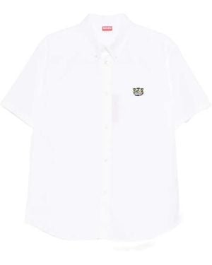 KENZO Wild Tiger Geborduurd Shirt - Wit