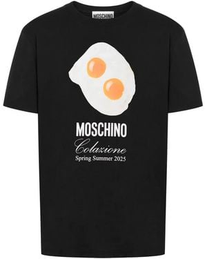 Moschino T -shirt Met Afdrukken - Zwart