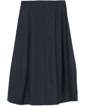 Theory Midi-Plooirok - Blauw