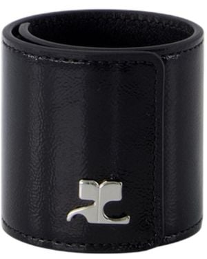 Courreges Slaparmband Leer Zwart