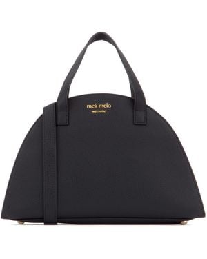 meli melo Black Leather Mini Giada Ha - Blue